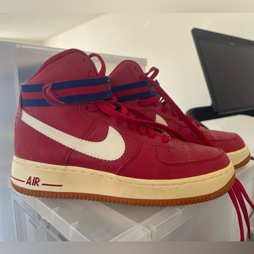 Nike Air Force 1 high hi 07 USA gym red royal blue. Size 6